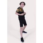 PANİO KİDS The Brand Fashion Yazı Baskılı Kamuflaj Desen Erkek Çocuk Alt-üst Kapri Takım