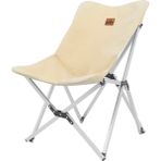 Panipal Outdoor Alüminyum Katlanabilir Kamp ve Piknik Sandalyesi, Omuz Askılı Çantasıyla - Bej