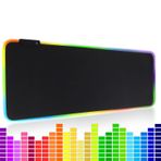Panjshirv Büyük Oyun Mouse Pad Üstün Mikro Dokuma Bezli, Kaymaz Tabanlı, Suya Dayanıklı Klavye Altlığı, Oyuncu, Ofis ve Ev için Masa Matı, 80 x 30 cm, (Büyük-Siyah 30 x 80 cm)