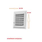 PANJURMEN MENFEZ 30 X 30 BANYO TUVALET HAVALANDIRMA PANJURMATİK BEYAZ AÇILIR KAPANIR