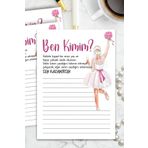 Pankart Evi Bekarlığa Veda Partisi BEN KİMİM? Oyun Kartı 9 Adet - Bride To Be Gelin