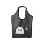 Panko Mini Mani Katlanabilir Alışveriş Çantası - Kedi Desenli Bez Malzeme 50 x 45 x 12 cm