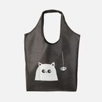 Panko Plus 50x45x12 cm Kedi Desenli Katlanabilir Alışveriş Çantası