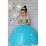 Pano Kids Askılı Elsa Kostümü - 4 - 5 Yaş - Mavi
