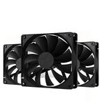 PANO-MOUNTS 140mm Kasa Fanı Yüksek Performanslı Standart Kare PC Kasa Fan 4pin Konnektör 12V DC Bilgisayar Kasası Fan CPU Kılıfı PWM Soğutma Fanı 1700RPM 3'lü Paket Siyah