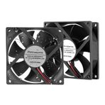 PANO-MOUNTS 80mm nem geçirmez Fan 2'li paket 12V DC 8025 yüksek hava akımı soğutma fanı 2 tel 3Pin 3500RPM rv buzdolabı için