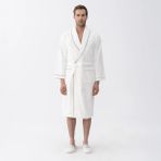 Pansy Pima Pamuk Unisex Bornoz Beyaz - S - M