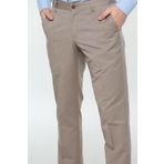 PANT POSİTİVE Erkek Bej Perfore Armür Klasik Kesim Keten Pantolon