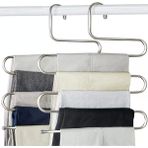 Pantalon ve Eşarp Askılığı Metal 5 Katlı - Krom