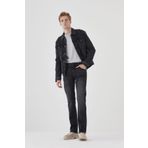 Pantamo Jeans Pantamo Koyu Tonda Eskitilmiş Siyah Klasik Mont Men's Denım Jacket