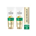 Pantene Güç & Parlaklık Saç Kremi 275ml Zayıf ve Mat Saçlar için x 2 Adet