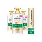 Pantene Güç ve Parlaklık Saç Bakım Kremi 3 Adet 500 ml