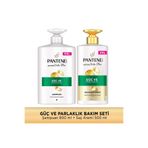 Pantene Güç ve Parlaklık Şampuan 800ml + Saç Kremi 500ml MEGA BOY