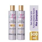 Pantene Hair Biology Turunculaşma Karşıtı Sarı Saçlar İçin 2x250 ml Mor Şampuan