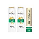 Pantene Pro-V Güç & Parlaklık 3 ü 1 Şampuan 400ml Zayıf ve Mat Saçlar x 2 Adet"