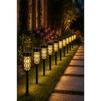 Panter Solar Bahçe Aydınlatması, Balkon Dekorasyonu, Güneş Enerjili 3000K Sarı Gün Işığı Filament LED 100 Lümen Dış Mekan Su Geçirmez Çim Yol Peyzaj Patika Aydınlatma Dekoratif Lamba 57 CM