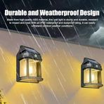 Panter Solar Güneş Enerjili Lamba, Hareket Sensörlü Duvar Lambası, Gün Işığı Filament Led Solar Aplik, 3 Modlu, Ip65 Su Geçirmez, Bahçe Ba