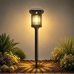 Panter Solar Hareket Sensörlü LED Dekoratif Bahçe Lambası, Güneş Enerjili 3000K Sarı Gün Işığı, 360 Derece Aydınlatma, 100 Lümen, PIR Sensörlü, 600 mAh, Dış Mekan Su Geçirmez