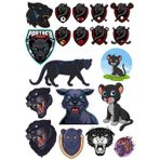 Panter Sticker Set -3 17 Parça Telefon, Tablet, Defter, Laptop Sticker
