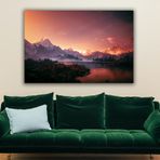 PANTHEON GALLERY Kashmir Kanvas Tablo %100 Pamuk Çam Ahşap Çerçeve (50*75)