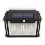 Panther Pt-2933 3Lü Solar Led Duvar Lambası - Sarı Işık Ve Hareket Sensörlü Bahçe Aydınlatması