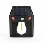 Panther Pt-2971 Sensörlü Solar Led Duvar Lambası Sarı - Kırmızı Yabani Hayvan Kovucu Bahçe Lambası