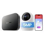 Pan/Tilt Cam Plus 3K, 5Mp İç Mekan Kamera Seti, Yerel Nvr Depolama, Vlm Aı, 6 Tops, Ev Asistanı, Matter Bridge, Beyaz Kamera + Black Hub İle Switchbot Aı Hub