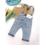 Pantolon Askılı Kot Pantolon Mavi - 9-12 Ay - 9 - 12 Ay
