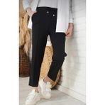 Pantolon Havuç Kadın Tesettür Rahatkesim Şık Tasarım - Siyah - 3XL