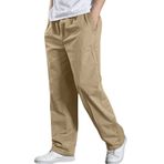 Pantolon pantolon erkek sonbahar yaz gevşek Fit kargo parça atletik genel tulum pantolon pantolon Romper adam 2025, U-151 Hardal Sarısı, M