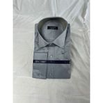 Pantoloncu Ali Slim Fit Kesim Pamuk Saten Gömlek - Gri - 2XL