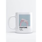 Pantone Euphoria Baskı Porselen Kupa Bardak - Beyaz - 199 ml
