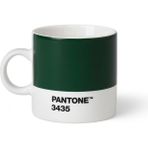 Pantone Porselen Espresso Fincan - Koyu Yeşil