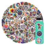Panzong Yetişkinler için 105 Adet Hippi Çıkartması, Havalı Çıkartmalar Barış Sevgisi Çıkartmaları Gençler için Mandala Tarzı Çıkartmalar, HydroFlask Su Şişesi Dizüstü Bilgisayar Kaykay için Benzersiz