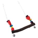 Papağan Kafesi Oyuncağı Büyük Muhabbet Kuşu Oyuncakları Ahşap Kuş Standı Oyuncakları - Rahatlatıcı Kuş Oyuncağı Eğitici Papağan Tüneği