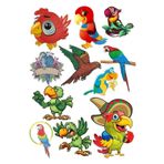 Papağan Sticker Set-1 12 Parça Telefon, Tablet, Defter, Laptop Sticker