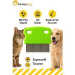 Papağanhane Kedi Köpek Bit ve Pire Tarağı – İnce Dişli Metal Tarak