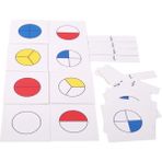 Papajack 1 Takım Montessori Matematik Öğretim Yardımcıları Çocuklar Erken Çocukluk Eğitimi Dijital Kesir Kartı Öğrenme Matematik Oyuncak Kesir (Yurt Dışından)