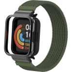 Papajack Kılıf + Kayış Naylon Örgü Bilezikler Xiaomi Redmi Için Izle 2/2 Lite Renkli Bilek Kemeri Spor Akıllı Saat Bandı Koruyucu Kılıf (Yurt Dışından)