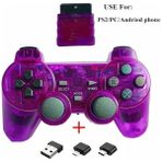 Papajack Purple-2.4g Kablosuz Denetleyici Ps2 Gamepad Için Ps2 Kablosuz Oyun Kolu Için Ps2 Pc Android Telefon Oyun Denetleyicisi (Yurt Dışından)