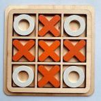 Papajack RZ1010-2-ÜÇ Ardışık Tic-Tac-Toe Xo Satranç T Rahat Oyun Tahtası Oyun Durak Ahşap Ebeveyn-Çocuk Oyuncakları (Yurt Dışından)