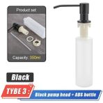 Papajack Type3 BLACK-350/500ML Mutfak Sıvı Sabunluk Pompaları Mutfak Banyo Sabunluk Lavabo Sabun Şişesi Mutfak Aracı Şişe Aksesuarları (Yurt Dışından) - Renkli - 1 x 1 x 1