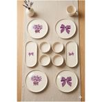 Papart Lila Gift 10 Parça Kahvaltı Takımı 4 Kişilik Seramik Sunum & Servis Tabağı Kase Seti