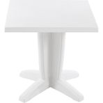 Papatya Bravo Masa Plastik Bahçe Masası Beyaz Kare 70 cm x 70 cm