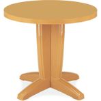 Papatya Bravo Masa Plastik Bahçe Masası Teak Yuvarlak 80 cm - Renkli