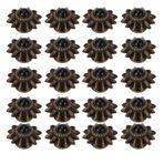 Papatya Dekoratif Conchos tokaları, Narin çinko Alaşım Simülasyonu Turkoizlegasyon Deri fabrikası Için Perçinler (BLACK)