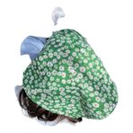 Papatya Desenli Benetton Yeşili Bandana