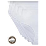 Papatya Kadın Külotu, Yüksek Bel,%100 Pamuklu, Bato, 2XL, Beyaz, 5'li Set