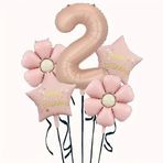 Papatya Karamel Happy Birthday 2 Yaş Folyo Balon Set