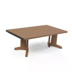 Papatya Katar Plastik Masa - Bahçe Masası 115X180cm 8 Kişilik - Teak Renk